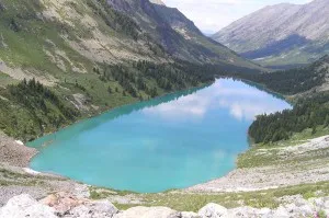 Multinsky езеро на снимките Алтай, описание