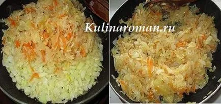 Молдовският vertuty на постно тесто с мая с картофи и кисело зеле, вкусни рецепти