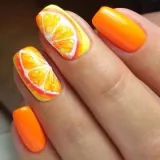 Orange manikűr ötletek fotók
