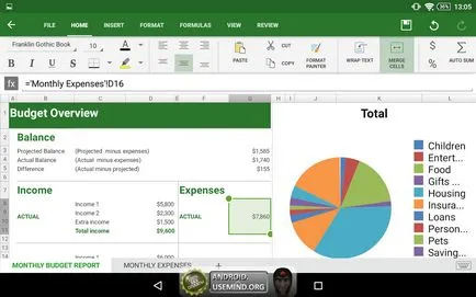 Office pe video de revizuire Android