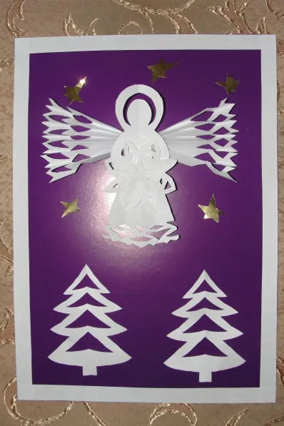 Card karácsonyra „Angel boldogság”