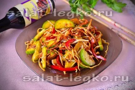 Зеленчукова салата със зеле в корейски - рецептата със снимка