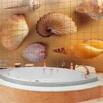 Csempe mintás fürdőszoba számára tervez fotó példák