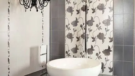 Csempe mintás fürdőszoba számára tervez fotó példák