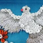 Crafts prin 09 mai, porumbei de pace cu mâinile lor din hârtie