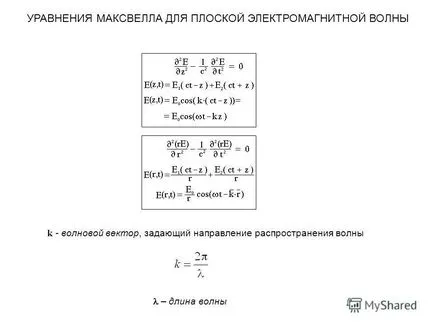 Prezentarea pe lumina ca o undă electromagnetică