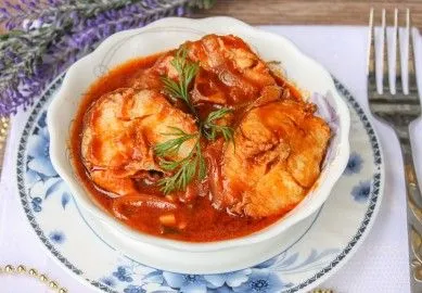 Pește în sos de tomate rețetă, hozoboz - știm totul despre produsele alimentare