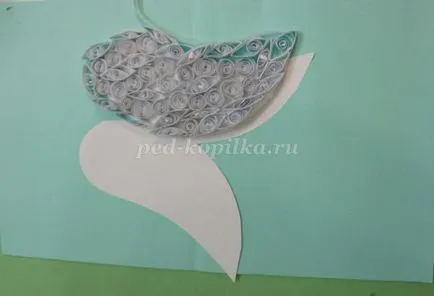 Karácsonyi angyal papír a szakterületen moduláris origami Kvilling