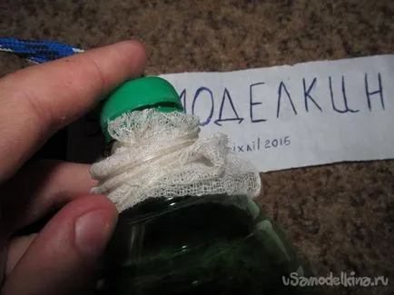 Házi nyári zherlitsy egy műanyag palack