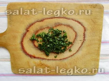 Saláta kiwi, uborka és menta recept egy fotó