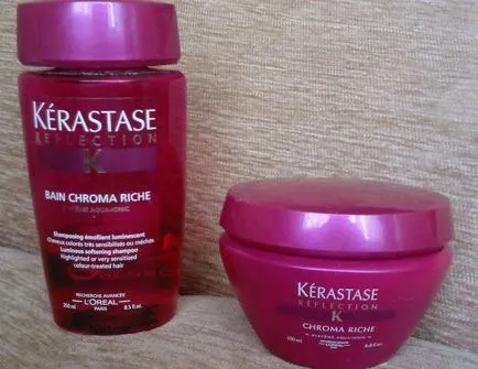 Șampon și păr masca de serie reflecție - bain Chroma Riche de la Kerastase - comentarii, fotografii și preț