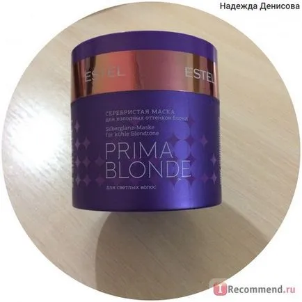 Argint masca de par Estel prima blondă pentru nuanțe reci de blond - „Cum să eliminați o reddishnesses