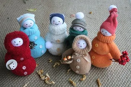 Snowmen de mănuși cu un deget