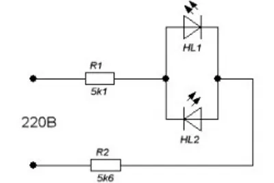 Schema de lampă cu LED-uri 220, cu LED-uri lămpi de reparații