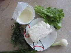 Brânză aperitiv cu ierburi, învelite în frunze de salata - o reteta ei înșiși, cu propriile lor mâini