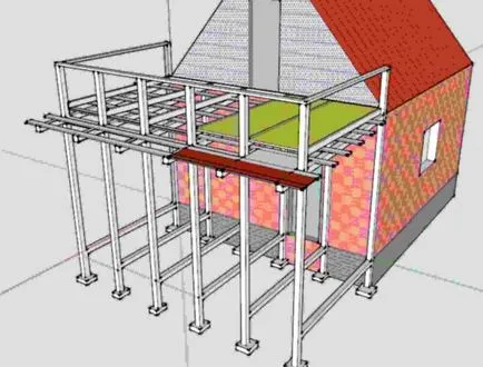 Portic și de design patio idei, construirea de spații cu balcon