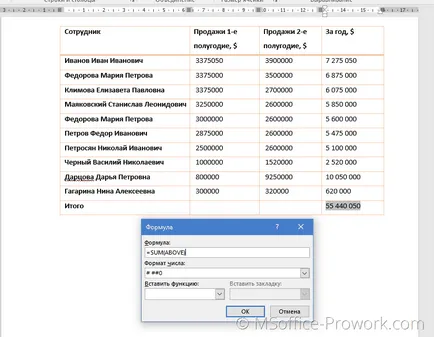 Calculele în MS Word sau de a folosi cuvântul ca un calculator