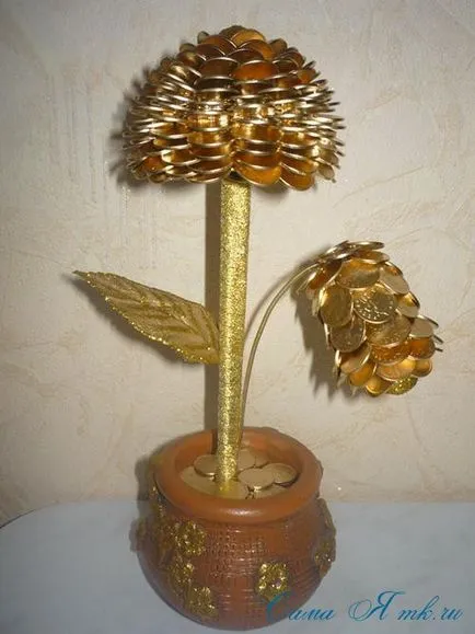 Golden Topiary цветна пъпка на монетата, аз се