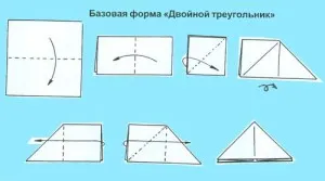 Основната форма на оригами за деца 6-12 години, драсканица