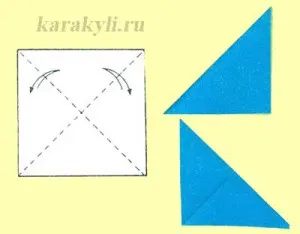 Основната форма на оригами за деца 6-12 години, драсканица