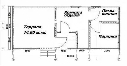 Вана с навес на покрива с неговата снимка ръце