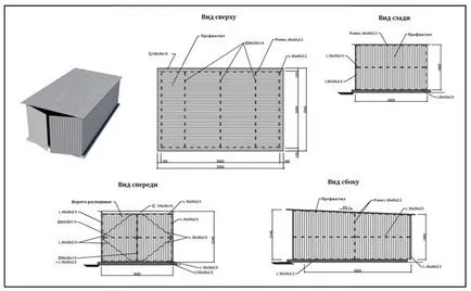 Cum de a construi un garaj de un cadru metalic și profilul