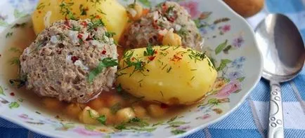carne de vită Bozbash, oaie, carne de pui - retete supa din azeră