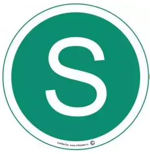 Care sunt semnele de pe camion cu literele l, g, u (e) s pe un fond verde