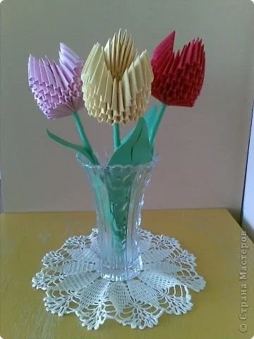 Flori pas de hârtie origami pas ghid pentru începători, foto și video, ateliere