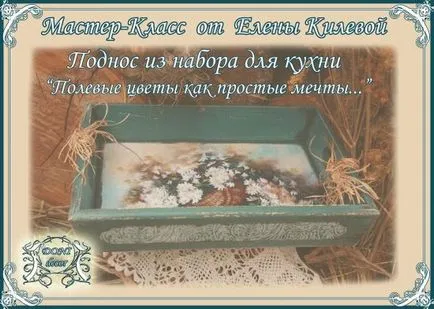 Decoupage - decoupage szerelmeseinek oldalon, tálca - vadvirágok