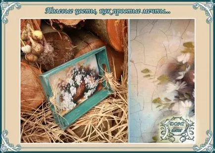 Decoupage - decoupage szerelmeseinek oldalon, tálca - vadvirágok