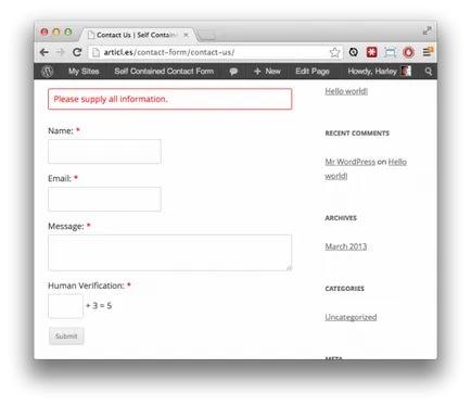 Facem formularul nostru de contact de pe WordPress de la sol în sus, totul despre WordPress