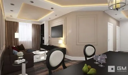 Design-ul de apartamente cu două camere de 60 de metri pătrați