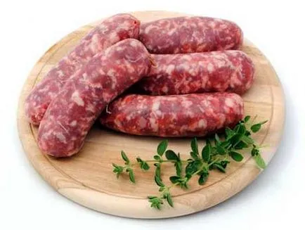 Домашно приготвени колбаси в червата рецепта (месомелачка) говеждо и телешко месо
