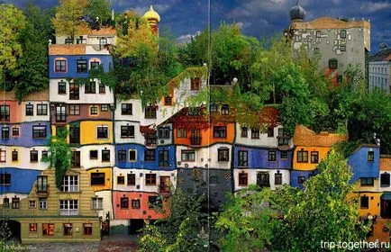 Hundertwasser-ház Bécs - utazás világ