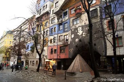 Hundertwasser-ház Bécs - utazás világ