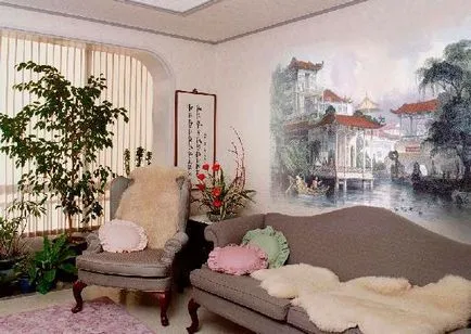 Freskók a falon a belső a lakás felújítása, lakások saját kezűleg
