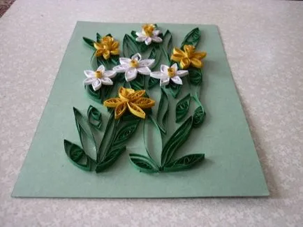 Cadre în arta origami si quilling module triunghiulare „fantezie flori“