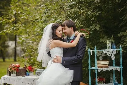 Granat si turcoaz nunta Tatiana și Sergey