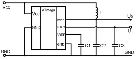 Измерване на температурата с помощта на NTC термистор микроконтролер AVR