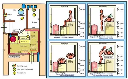 Care este înălțimea plafonului ar trebui să fie în baie - exemple de calcule