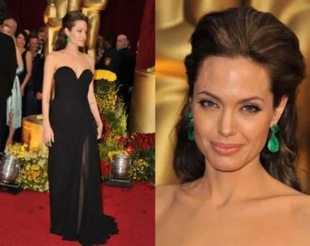 cercei Emerald Angelina Jolie la Oscar (celebrele cercei cu smaralde)