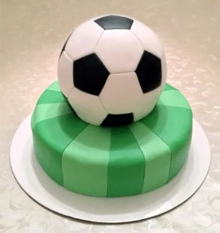 Hogyan kell sütni egy tortát formájában egy futball-labda