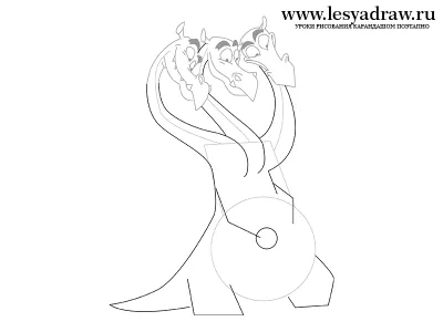 Cum de a desena un șarpe Gorynycha etape creion - lectii de desen - utile cu privire la artsphera