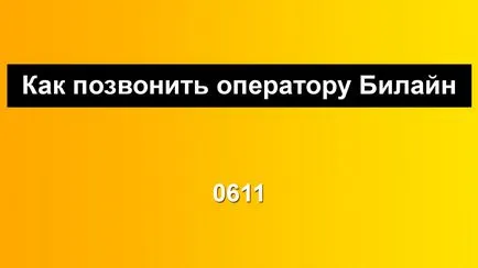 Как да се обадя на оператор Beeline - 4 начина, във всички стаи