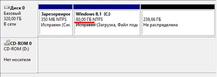 Cum să împartă „local disc c» în Windows 8