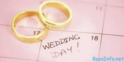 Cum de a calcula zilele de bun augur pentru nunti in 2018, biserica, sau data calendarului lunar