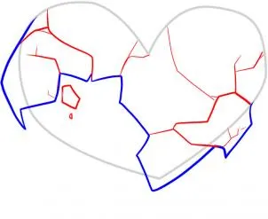 Cum de a desena o inimă zdrobită sau un pas rupt cu pas, cât de ușor și simplu creion, stilou