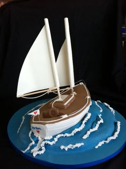 Cum sa faci o navă de mastic, tort - mare - cu o navă, o ancoră