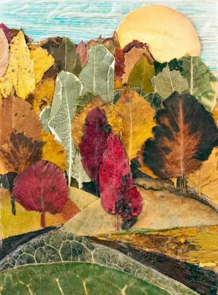 Hogyan készítsünk egy panel az őszi levelek a kezével